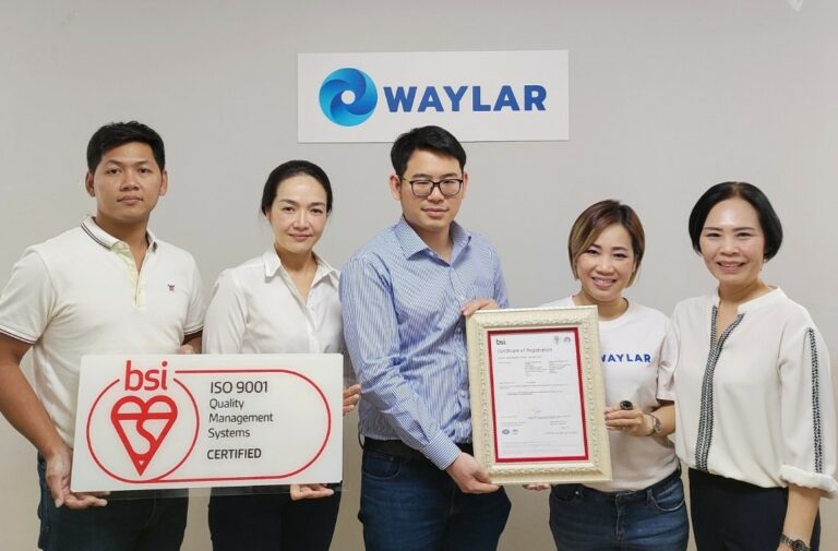 WAYLAR รับประกาศนียบัตร ISO 9001 รับรองคุณภาพการบริการมาตรฐานสากล